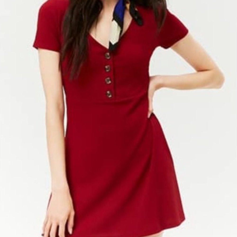 NEW Forever 21 Red Skater Dress in Small